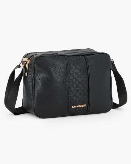 Immagine di LAURA BIAGIOTTI - Borsa nera con due scomparti principali e tasca posteriore