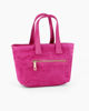 Immagine di NARDINI - Minibag fuxia scamosciata in VERA PELLE con tasca posteriore, tracolla removibile - MADE IN ITALY