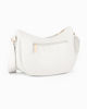 Immagine di LAURA BIAGIOTTI - Borsa mezzaluna bianca con tasca frontale e posteriore