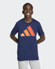Immagine di ADIDAS - T-SHIRT BLU CON LOGO ARANCIO PER RAGAZZI - KD6047