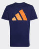 Immagine di ADIDAS - T-SHIRT BLU CON LOGO ARANCIO PER RAGAZZI - KD6047