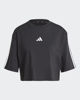 Immagine di ADIDAS - T-SHIRT NERA DA DONNA ESSENTIALS 3 STRIPES - JD4998