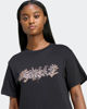 Immagine di ADIDAS - TSHIRT NERA DA DONNA CON LOGO ANIMAL E FLOREALE -  KB7147