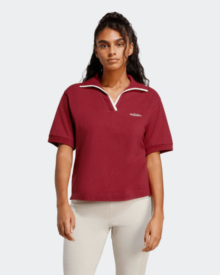 Immagine di ADIDAS - POLO ROSSA DA DONNA SEASONAL ESSENTIALS COLORPOP CON GRAFICA RICAMATA -  KC4000