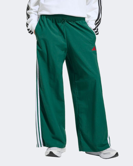 Immagine di ADIDAS - PANTALONE ESSENTIAL VERDE CON BANDE BIANCHE DA DONNA - KD9451