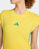 Immagine di ADIDAS - TSHIRT ESSENTIAL GIALLA CON 3 BANDE VERDI DA DONNA - KR7565