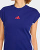 Immagine di ADIDAS - TSHIRT ESSENTIAL BLU CON 3 BANDE BIANCHE DA DONNA - KD9445