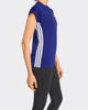 Immagine di ADIDAS - TSHIRT ESSENTIAL BLU CON 3 BANDE BIANCHE DA DONNA - KD9445