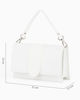 Immagine di ANNES NICOLE - Pochette bianca con patta e tracolla a catenina
