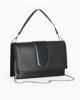Immagine di ANNES NICOLE - Pochette nera con patta e tracolla a catenina