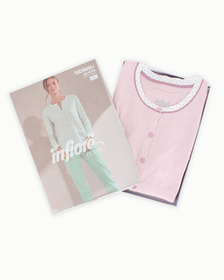 Immagine di DONNA PIGIAMA ML APERTO T.UNITA