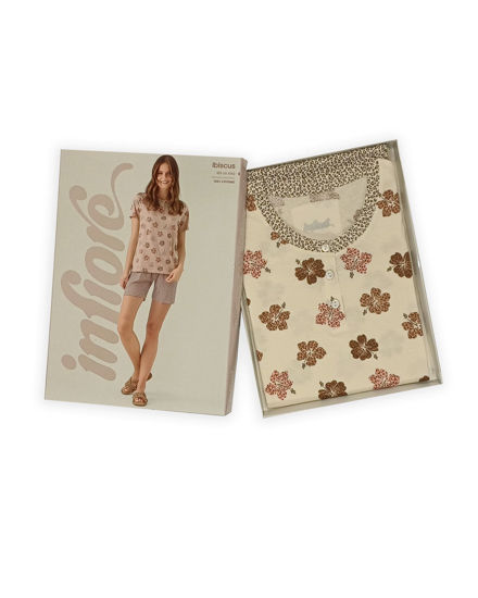 Immagine di DONNA PIGIAMA MM FLOWER LEOPARDATO