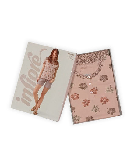 Immagine di DONNA PIGIAMA MM FLOWER LEOPARDATO