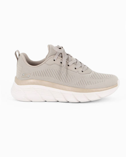 Immagine di SKECHERS - BOBS B FLEX HI - FLYING HI - Sneakers taupe con plantare ammortizzato memory foam