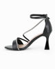 Immagine di MISS GLOBO - Sandalo nero con cinturini in strass, tacco 8CM