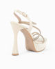 Immagine di MISS GLOBO - Sandalo slingback beige in raso con cinturini in strass, tacco 12,5CM