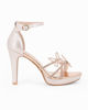 Immagine di MISS GLOBO - Sandalo champagne con dettaglio farfalle, tacco 10,5CM
