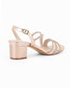 Immagine di DIVAS - Sandalo gioiello rose gold con cinturini in strass, tacco 5CM