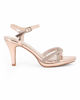 Immagine di DIVAS - Sandalo gioiello rose gold con nodo in strass e cinturino alla caviglia, tacco 8,5CM