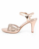 Immagine di DIVAS - Sandalo gioiello rose gold con nodo in strass e cinturino alla caviglia, tacco 8,5CM