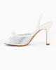 Immagine di TATOO - Sandalo slingback bianco con strass e perla, tacco 9,5CM