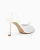 Immagine di TATOO - Sandalo slingback bianco con strass e perla, tacco 9,5CM