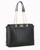 Immagine di LAURA BIAGIOTTI - Borsa shopping nera con lavorazione frontale