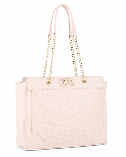 Immagine di LAURA BIAGIOTTI - Borsa shopping naturale con lavorazione frontale