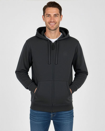 Immagine di CARRERA - FELPA CON ZIP INTERA E CAPPUCCIO GRIGIO SCURO DA UOMO