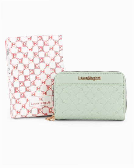 Immagine di LAURA BIAGIOTTI - Portafoglio verde salvia con due scomparti principali