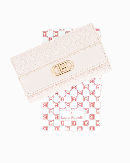 Immagine di LAURA BIAGIOTTI - Portafoglio naturale trapuntato con patta