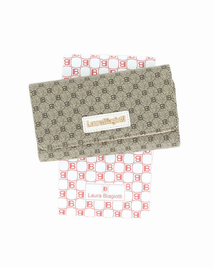 Immagine di LAURA BIAGIOTTI - Portafoglio loggato con targhetta burro sulla patta
