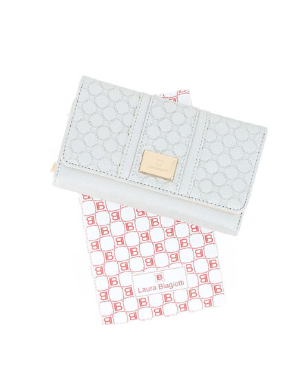 Immagine di LAURA BIAGIOTTI - Portafoglio argento con patta loggata