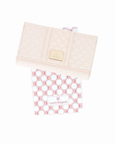 Immagine di LAURA BIAGIOTTI - Portafoglio naturale con patta loggata