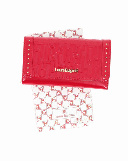 Immagine di LAURA BIAGIOTTI - Portafoglio rosso in vernice con patta loggata
