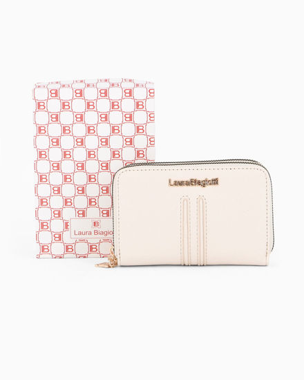 Immagine di LAURA BIAGIOTTI - Portafoglio panna con due scomparti principali