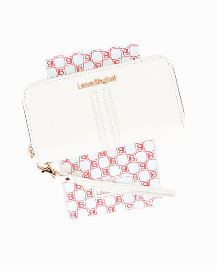 Immagine di LAURA BIAGIOTTI - Portafoglio bianco con due scomparti principali, polsiera removbiile