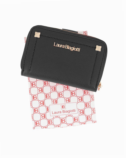 Immagine di LAURA BIAGIOTTI - Portafoglio nero con pattina
