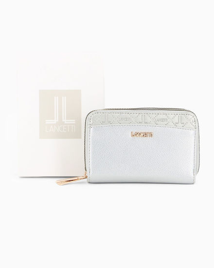 Immagine di LANCETTI - Portafoglio argento con due scomparti principali