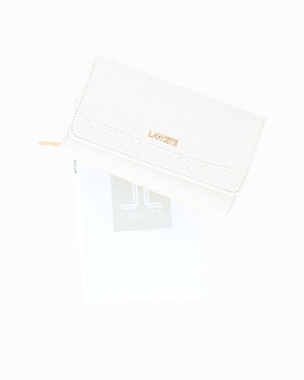 Immagine di LANCETTI - Portafoglio bianco con patta