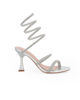 Immagine di MISS GLOBO - Sandalo gioiello argento a spirale con strass, tacco 8,5CM