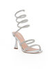 Immagine di MISS GLOBO - Sandalo gioiello argento a spirale con strass, tacco 8,5CM