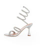 Immagine di MISS GLOBO - Sandalo gioiello argento a spirale con strass, tacco 8,5CM