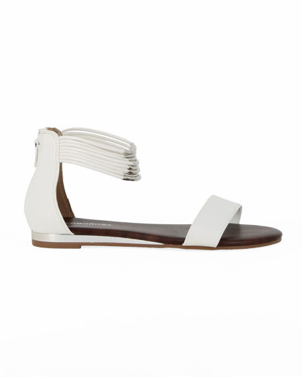 Immagine di GLOBO ROSA - Sandalo bianco con zip posteriore e multifasce alla caviglia