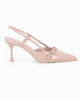 Immagine di MISS GLOBO - Décolleté slingback nude in vernice con sottopiede in memory foam, tacco 7,5CM