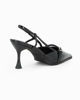 Immagine di MISS GLOBO - Décolleté slingback nera in vernice con sottopiede in memory foam, tacco 7,5CM