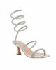 Immagine di MISS GLOBO - Sandalo gioiello argento a spirale con strass e punta quadrata, tacco 6,5CM