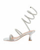 Immagine di MISS GLOBO - Sandalo gioiello argento a spirale con strass e punta quadrata, tacco 6,5CM
