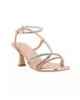 Immagine di MISS GLOBO - Sandalo gioiello rosa/oro/argento con strass e punta quadrata, tacco 6,5CM