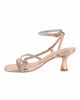 Immagine di MISS GLOBO - Sandalo gioiello rosa/oro/argento con strass e punta quadrata, tacco 6,5CM